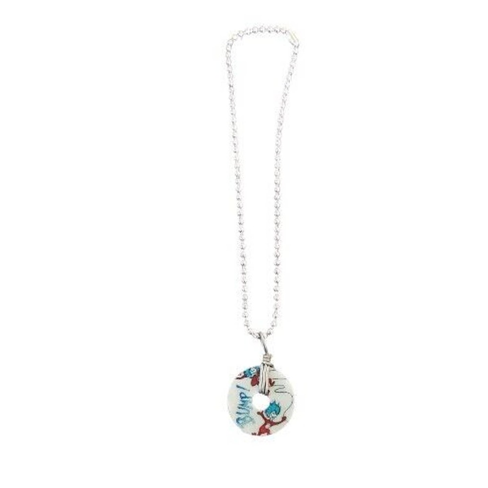 Dr Seuss Necklace Made On A Washer 18" Long Chain